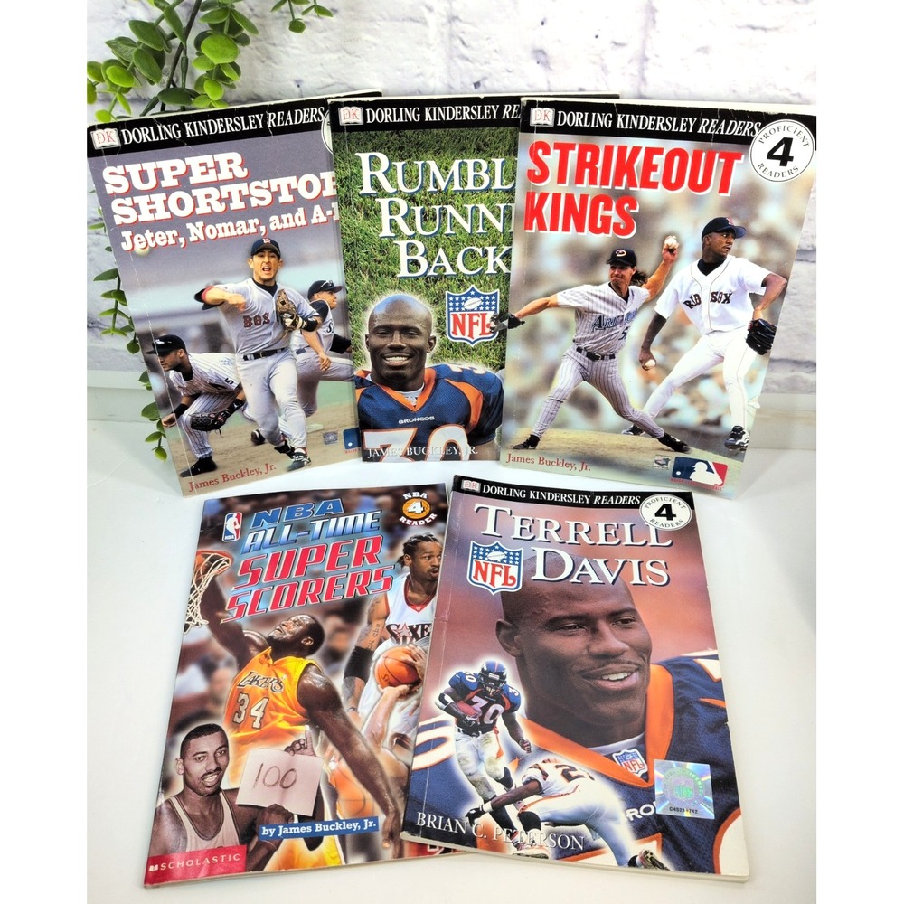 SPORTS LOT 5!🏀DK Early Readers Books Level 4 Boys Homeschool Basketball NFL MLB